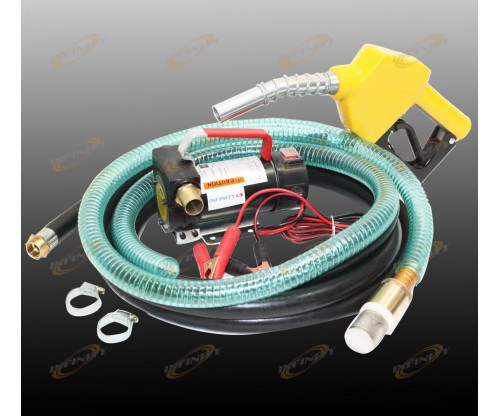 12V Diesel Kerosene Fuel Transfer Direct Pump Kit W/ Automatic Nozzle +12' Hose